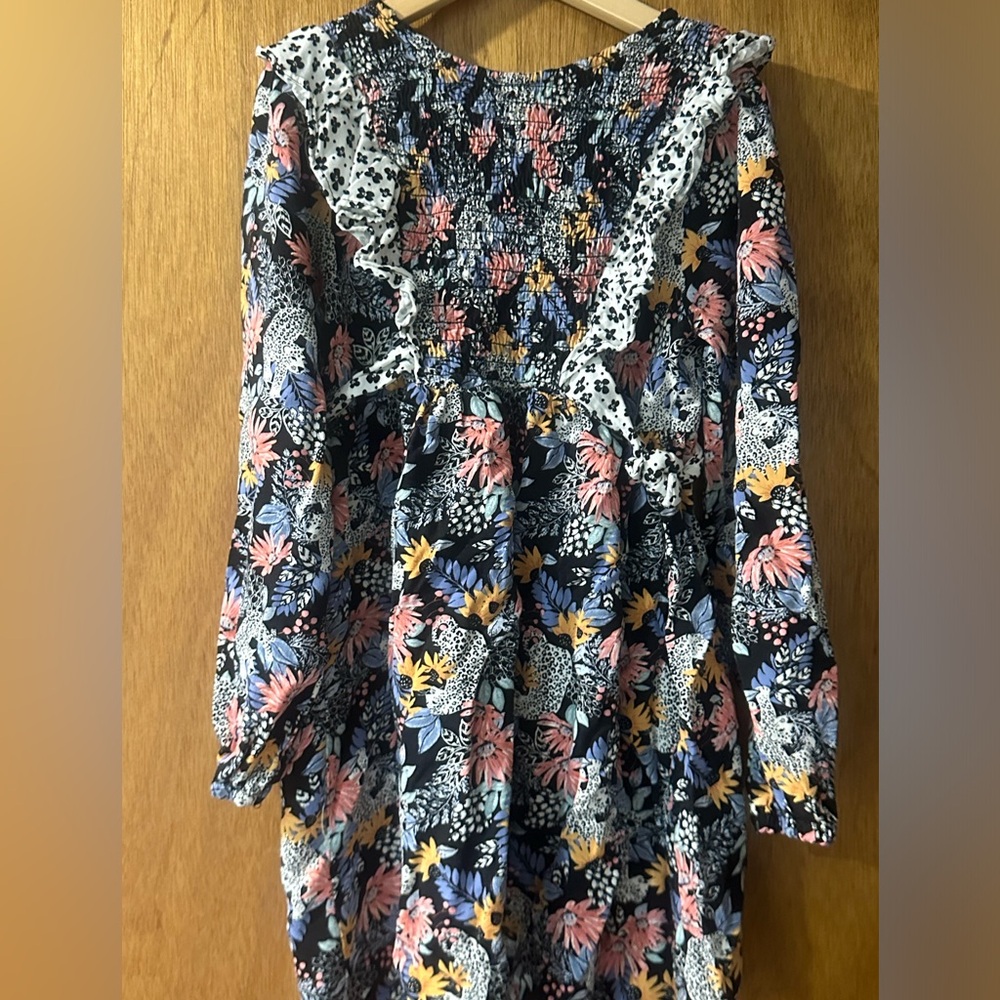 Girls patterned long sleeve dress